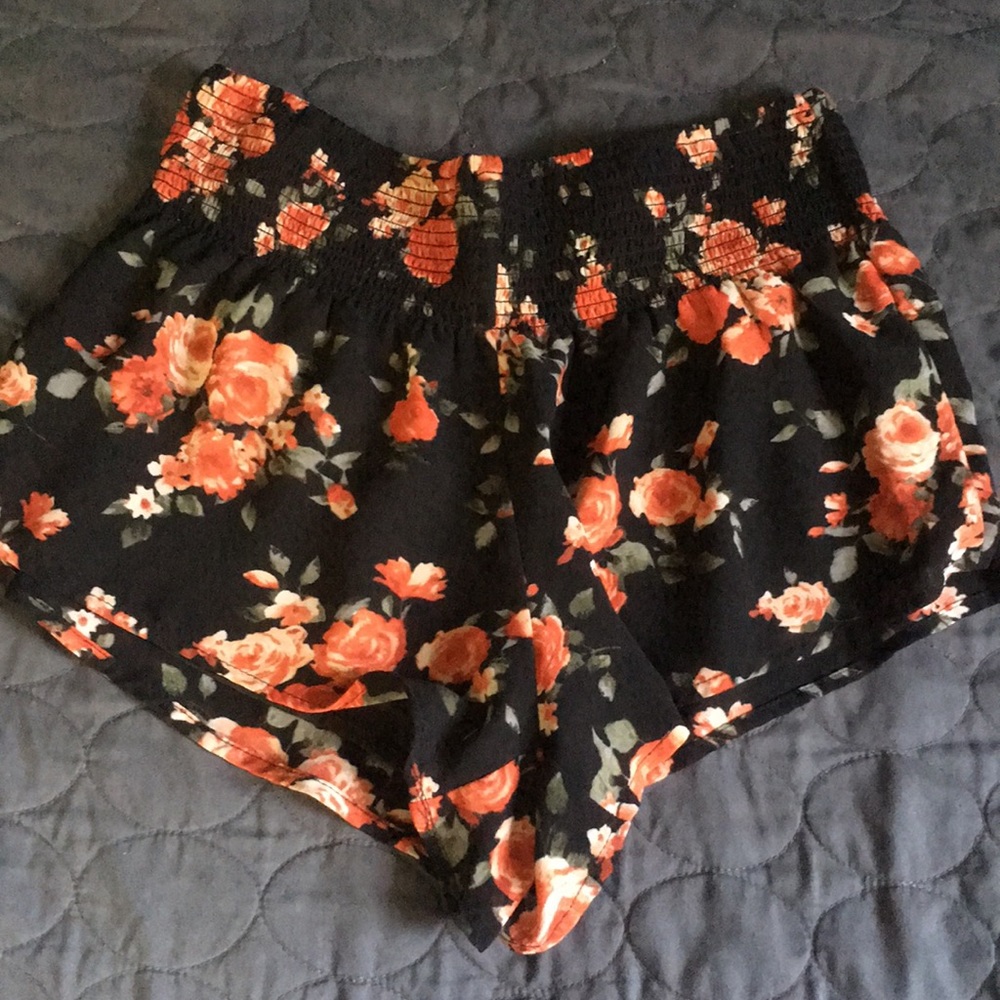 Rose Print Shorts